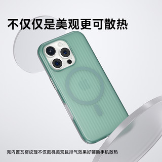爱否雾透适用于iPhone16ProMax瓦楞半透手机壳软边防摔iPhone15ProMax磁吸保护套简约半透14Pro全包行李箱纹 柔光粉