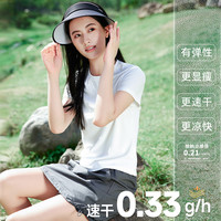  JEANSWEST/真维斯 冰丝凉感 女士短袖T恤  浅粉#纯色 M