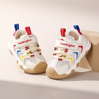 帕丁顿熊儿童运动鞋夏季大网透气男童休闲鞋女宝宝网鞋小童机能鞋 米红色 内长17cm