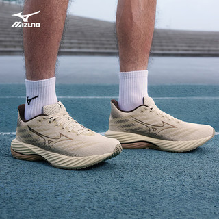 美津浓（MIZUNO）25年【WAVE RIDER 28】运动跑步男女鞋子缓震耐磨透气跑步鞋 61/白色/绿色/黑色 37