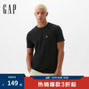 Gap 男女装2025春季纯棉logo口袋常规短袖T恤基础款美版857901 黑色 S 美码 M亚洲码175/92A