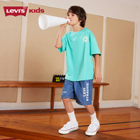 Levi's李维斯童装夏季儿童牛仔短裤男童休闲五分裤子 苍穹蓝 160 /69 【身高158-170cm】