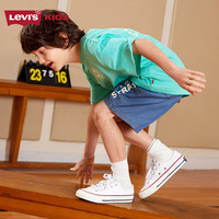 Levi's李维斯童装夏季儿童牛仔短裤男童休闲五分裤子 苍穹蓝 120 /56 【身高110-116cm】