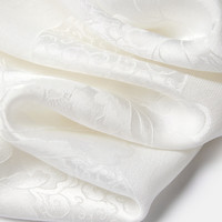 秋水伊人100%桑蚕丝新中式衬衫2024夏季女国风真丝提花上衣潮 本白 M