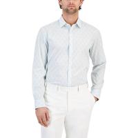 Alfani Mens Printed Cotton Button-Down Shirt