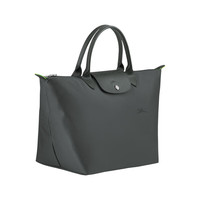 珑骧（longchamp）女士墨色再生聚酰胺帆布银金属配饰手提包L1623919P66