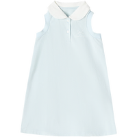 笛莎（DEESHA）童装儿童女童裙子2025夏季新款女宝宝时尚学院风polo连衣裙 清水蓝 120
