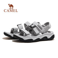 骆驼（CAMEL）夏季户外魔术贴凉鞋男女溯溪涉水速干沙滩鞋子F14B162007 卡其，男 42