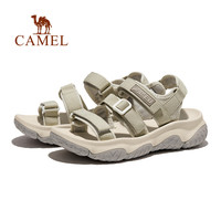 骆驼（CAMEL）夏季户外魔术贴凉鞋男女溯溪涉水速干沙滩鞋子F24B162020 黑色，女 38