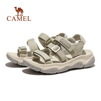 骆驼（CAMEL）夏季户外魔术贴凉鞋男女溯溪涉水速干沙滩鞋子F24B162020 沙色，女 37