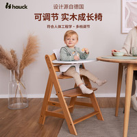 hauck多功能成长椅Alpha四件套摇椅吃饭椅宝宝椅餐桌椅学坐椅儿童餐椅 深灰色+托盘+坐兜+深灰色摇椅