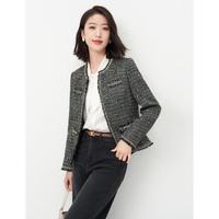 优雅小香风外套女短款气质高级感小香风粗呢外套春秋