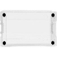 清野の木衣物收纳箱塑料整理箱36L透明 1个装 带轮