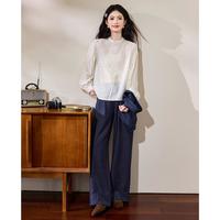 西遇 设计感后开叉一粒扣马夹套装气质通勤三件套