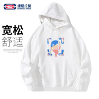 GENIOLAMODE卫衣男韩版印花时尚连帽长袖衫经典休闲百搭男装上衣