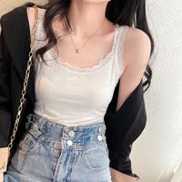 唐狮DESSO夏外穿内搭蕾丝吊带背心女2025年修身显瘦无袖T恤ins潮