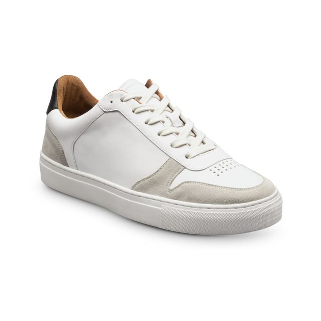 Allen Edmonds 男式 时尚运动鞋 弗洛伊德系带运动鞋 7316 时尚运动鞋 柔软 Classic White Leather 9