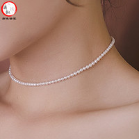 滴水成珠珍珠项链baby珠小米珍珠时尚流行款长度可调节锁骨链小众 3.0-4.0mm