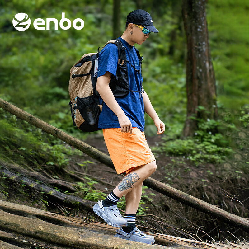 ENBO2025新款凉鞋男轻便防滑洞洞鞋透气夏凉拖碳板外穿运动