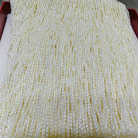江浸月小米粒珍珠项链1-2mm型淡水珍珠超细迷你锁骨链diy半成品散珠 白色半成品 小米珠