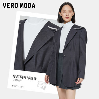 Vero Moda奥莱西装秋冬清仓百搭收腰一粒扣学院风外套上衣女 S59黑色 155/76A/XS