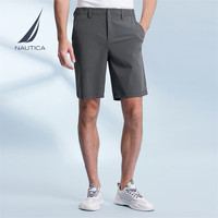 诺帝卡（NAUTICA）男装春夏凉感防晒微弹舒适休闲短裤男 520 黑灰色02A L