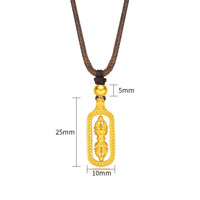 潮宏基 传家宝金刚杵古法黄金项链女可转动吊坠520计价 5.95g 绳长约60cm