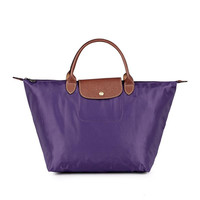 LONGCHAMP LE PLIAGE系列 女士织物饺子包 1623 089 958 紫色 中号