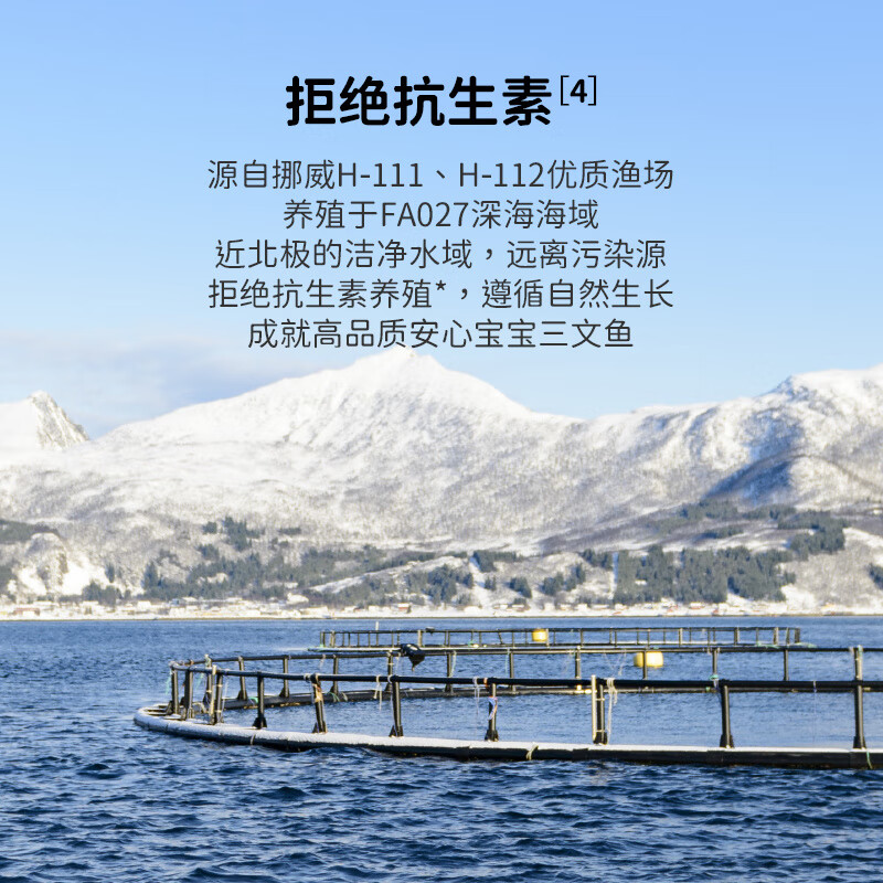 萌小丸挪威三文鱼冰鲜冷冻中段深海三文鱼块宝宝婴儿童辅佐食材