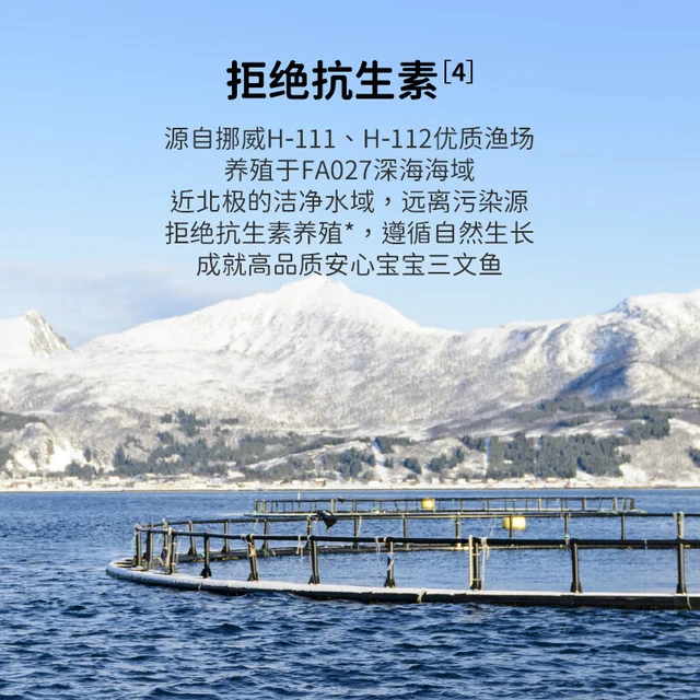 萌小丸挪威三文鱼冰鲜冷冻中段深海三文鱼块宝宝婴儿童辅佐食材