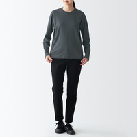 無印良品 MUJI 無印良品 女式 双罗纹织 长袖T恤 BBC10A1A 深灰色 M