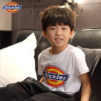 Dickies儿童2025年男女童彩色LOGO经典纯棉短袖T恤夏季圆领