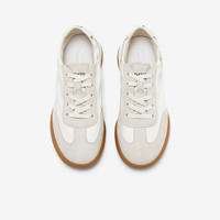 Bata 休闲鞋女秋轻便通勤德训运动鞋VUZ02AM4 米白