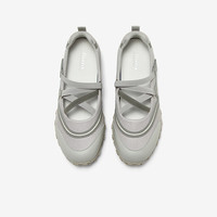 Bata休闲条带单鞋女2024秋透气通勤浅口鞋VRV20CQ4 灰色 38