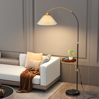 杜君 钓鱼灯落地灯客厅沙发边茶几书房卧室床头灯美式复古网红轻奢氛围