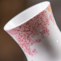 京东鲜花X富玉呈祥景德镇陶瓷花瓶礼盒装粉彩玲珑中式家居插花高白瓷