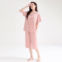 【带胸垫 防螨纯棉】贴身安心新疆棉夏季薄款睡衣女士家居服套装