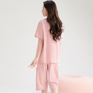 【带胸垫 防螨纯棉】贴身安心新疆棉夏季薄款睡衣女士家居服套装