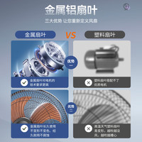 华生落地扇台地两用电风扇大风力商务扇家用电风扇工厂宿舍强力风扇 18寸遥控商务款 卡其色