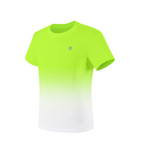 必迈跑步运动训练短袖男春夏通勤慢跑T恤透气防磨速干上衣男 荧光绿 XL 码【男款】