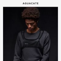 AGUACATE运动胸包男女跑步手机包 装备机能胸包户外手机包7寸 黑色