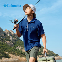 Columbia邓刚同款哥伦比亚户外25春夏新品男钓鱼系列清凉短袖POLO衫FM4923