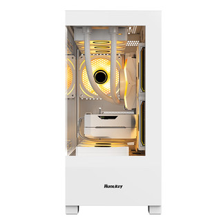  Huntkey/航嘉 270°海景房设计 电脑机箱+ARGB风扇  白色