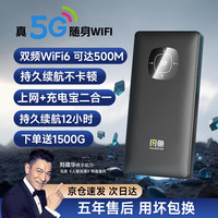闪鱼 FLASH FISH 5g随身wifi6移动无线网卡免插卡路由器无限速流量车载便携网络高速mif