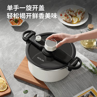 德世朗 钛珐琅搪瓷压力锅家用多功能微压锅炖煮锅汤锅燃气电磁炉通