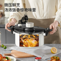 德世朗 钛珐琅搪瓷压力锅家用多功能微压锅炖煮锅汤锅燃气电磁炉通