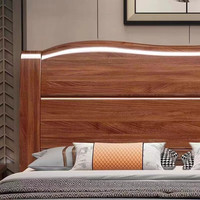 南方家居胡桃木中式床1.8米双人床1.5m现代简约主卧储物高箱婚床经济 床+1柜+10cm棕垫 1500mm*2000mm气压结构