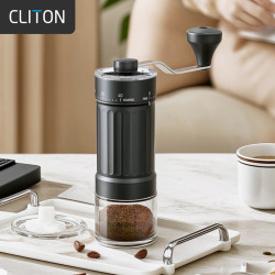CLITON 手摇磨豆机外调档咖啡豆研磨机手磨手动便携咖啡机自动研磨粉机 陶瓷磨头-雅黑