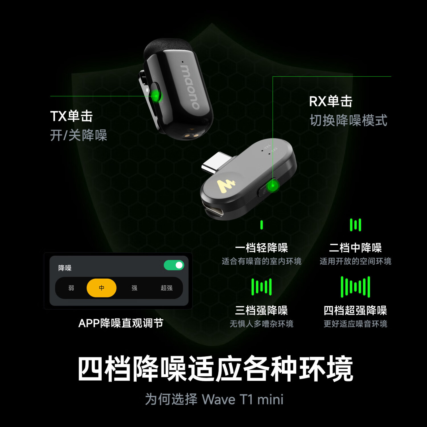  maono/闪克 降噪 无线麦克风