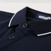 Navigare意大利小帆船POLO衫男100%纯棉短袖夏装透气高档薄款休闲体恤衫 藏青 S 码